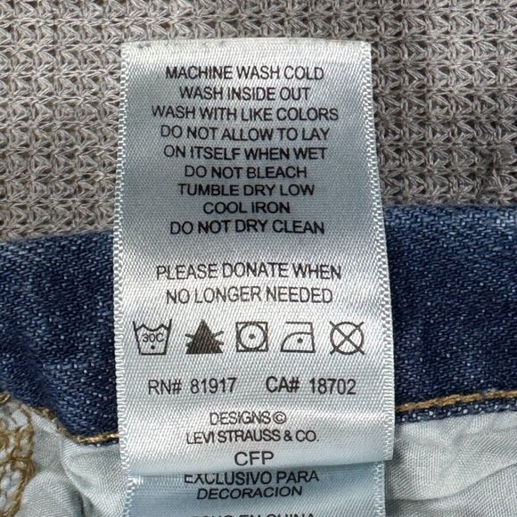 Levis Mens Blue 505 Regular Fit Straight Jeans Low Rise Teen Size 16 Reg 28X28 - Picture 12 of 12